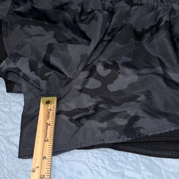 Camo Print Womens Running Shorts With Mesh Liner & Elastic Waistband - Picture 6 of 7